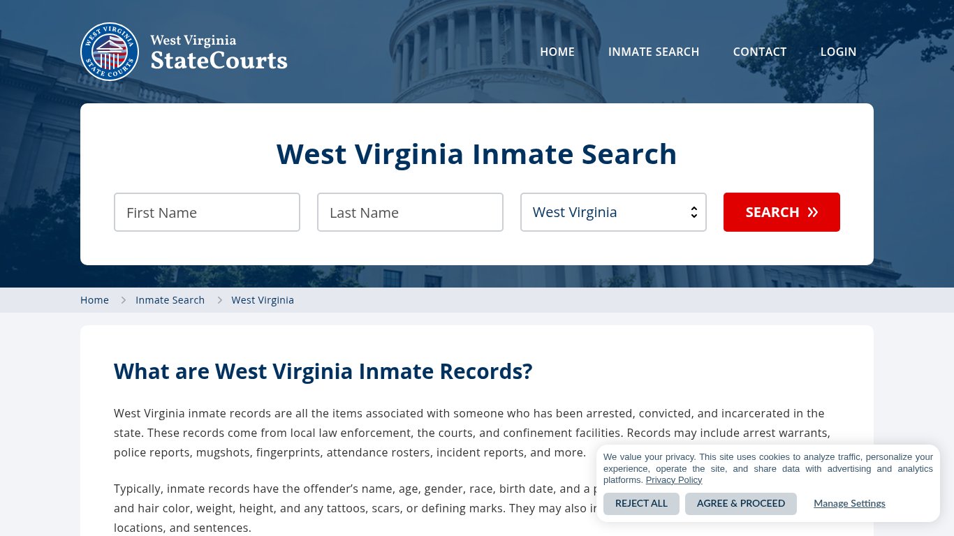 West Virginia Inmate Search, Prison and Jail Information - StateCourts