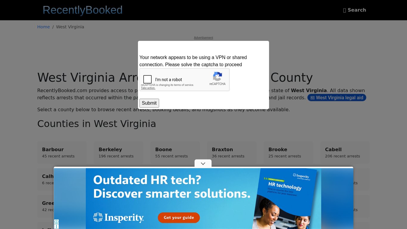 Recent bookings, Arrests, Mugshots in West Virginia - Recently Booked